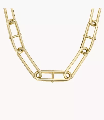 Heritage D-Link Gold-Tone Stainless Steel Chain Necklace - Image 2