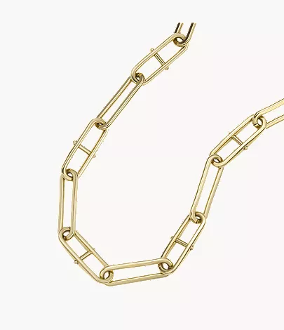 Heritage D-Link Gold-Tone Stainless Steel Chain Necklace - Image 3