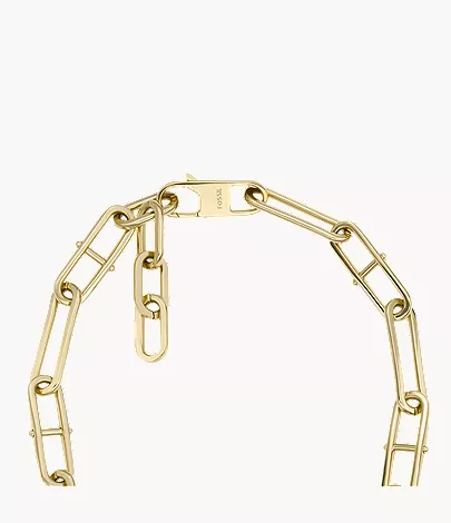 Heritage D-Link Gold-Tone Stainless Steel Chain Necklace - Image 4