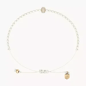 Sutton Mini Moments White Acrylic Pearl Beaded Rondelle Bracelet