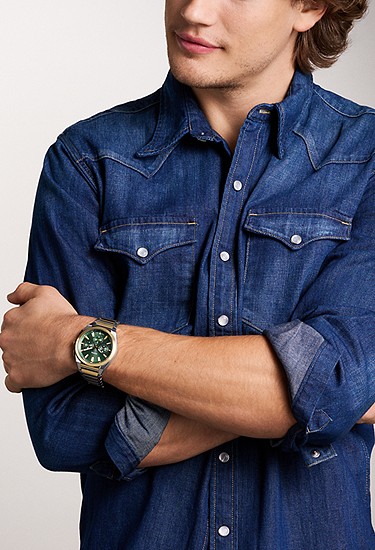 Everett 44mm Chronograph Two-Tone Stainless Steel Watch - Image 2