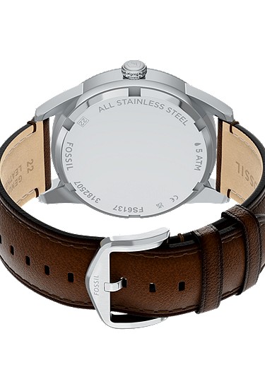 Pearson 42mm Multifunction Brown Leather Watch - Image 7