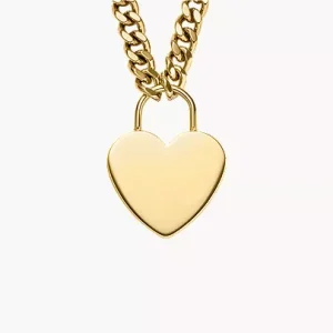 Sutton Gold-Tone Stainless Steel Heart Necklace