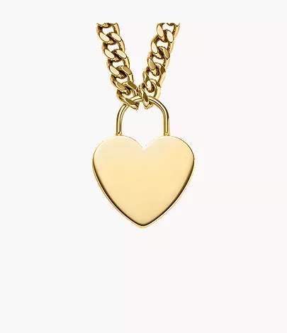 Sutton Gold-Tone Stainless Steel Heart Necklace