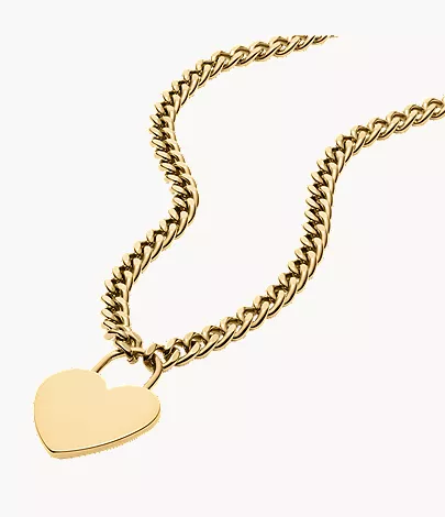 Sutton Gold-Tone Stainless Steel Heart Necklace - Image 4