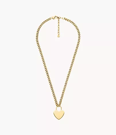 Sutton Gold-Tone Stainless Steel Heart Necklace - Image 5