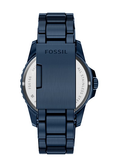 Fossil Blue Dive 42mm Three-Hand Navy Stainless Steel Watch - Image 3
