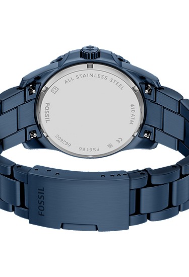 Fossil Blue Dive 42mm Three-Hand Navy Stainless Steel Watch - Image 5