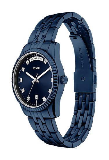 Scarlette 34mm Three-Hand Navy Stainless Steel Watch - Image 8
