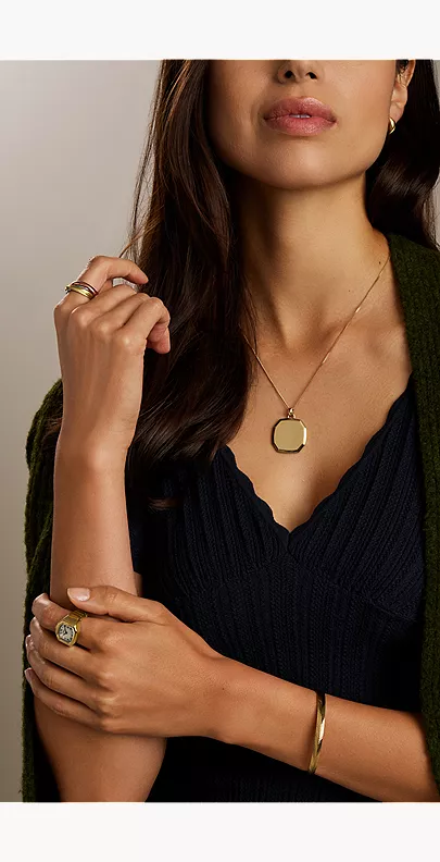Harlow Gold-Tone Stainless Steel Pendant Necklace - Image 3
