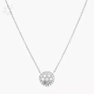 Sterling Mother-of-Pearl Sterling Silver Pendant Necklace