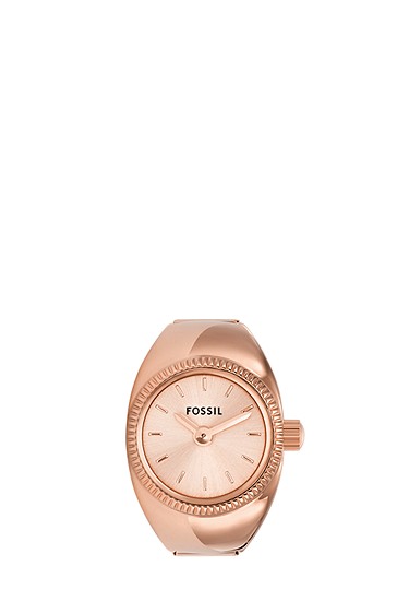 Watch Ring 15mm Two-Hand Rose Gold-Tone Stainless Steel - Image 2