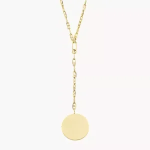 Heritage D-Link Gold-Tone Stainless Steel Y-Neck Necklace