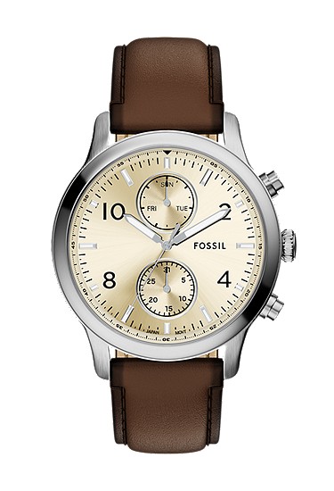 Bennett 45mm Multifunction Brown Leather Watch