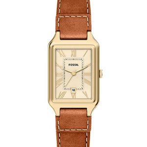 Raquel 23mm Three-Hand Date Medium Brown Leather Watch