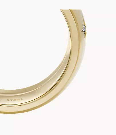 Sadie Shine Bright Gold-Tone Stainless Steel Fidget Band Ring - Image 5