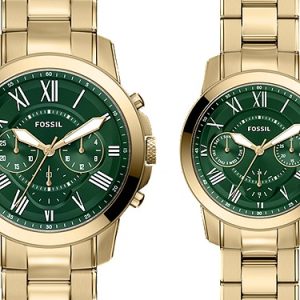 Grant 44mm Chronograph Gold-Tone Stainless Steel Watch Set