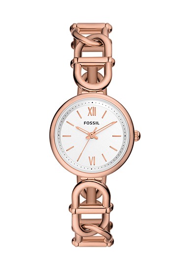 Carlie 30mm Three-Hand Rose Gold-Tone Stainless Steel Watch