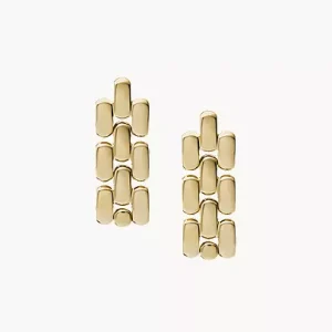 Arden Watch Links Gold-Tone Stainless Steel Drop Earrings