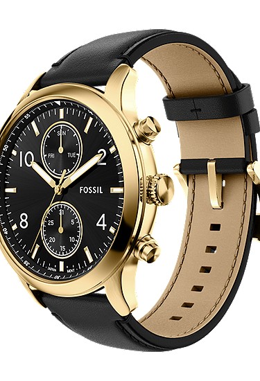 Bennett 45mm Multifunction Black Leather Watch - Image 8