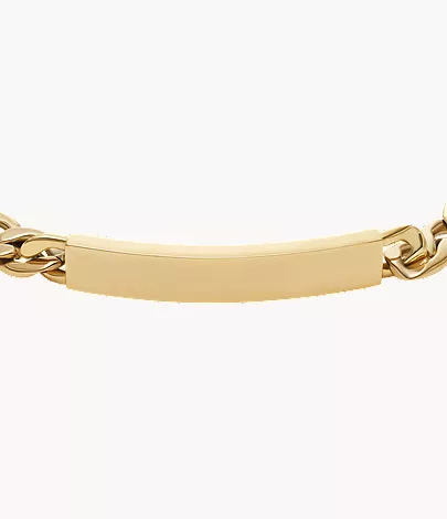 Ellis Gold-Tone Stainless Steel ID Bracelet - Image 3