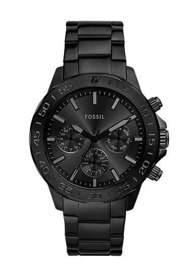 Bannon 45mm Multifunction Black Stainless Steel Watch