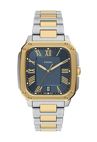 Crosby 42mm Three-Hand Date Two-Tone Stainless Steel Watch