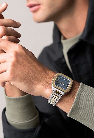 Crosby 42mm Three-Hand Date Two-Tone Stainless Steel Watch - Image 2