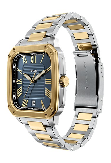 Crosby 42mm Three-Hand Date Two-Tone Stainless Steel Watch - Image 7