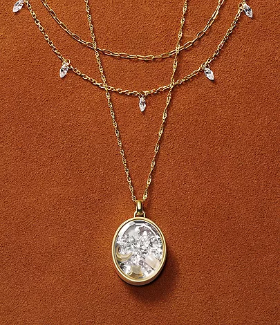 Ellis Shaky Glitz Gold-Tone Stainless Steel Multi-Strand Necklace - Image 6