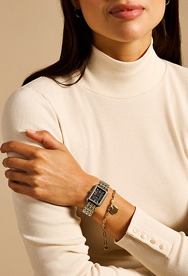 Raquel 23mm Three-Hand Date Two-Tone Stainless Steel Watch and Bracelet Set - Image 2