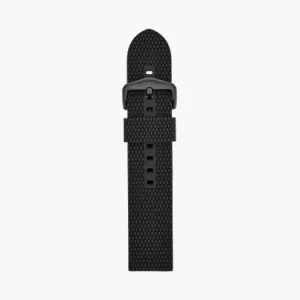 22mm Black Silicone Strap