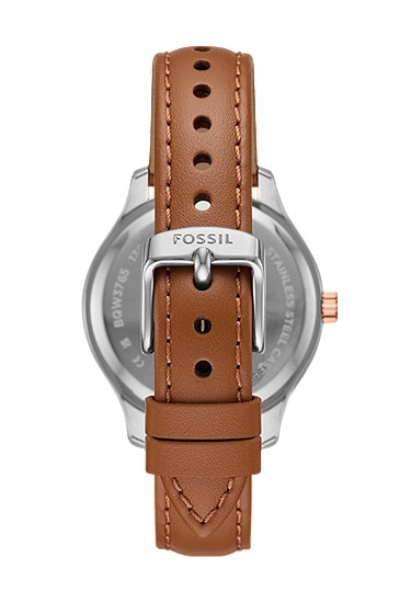 Rye 36mm Multifunction Brown Leather Watch - Image 3