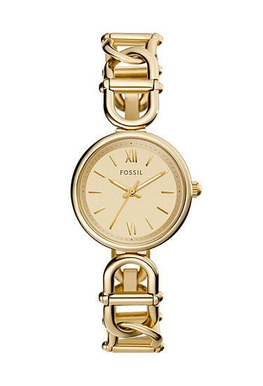 Carlie 30mm Three-Hand Gold-Tone Stainless Steel Watch
