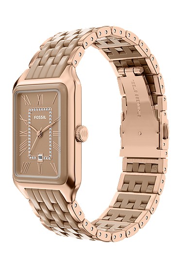 Raquel 26mm Three-Hand Date Rose Gold-Tone Stainless Steel & Salted Caramel Ceramic Watch - Image 7