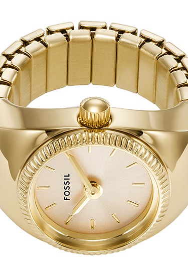 Watch Ring 15mm Two-Hand Gold-Tone Stainless Steel - Image 4