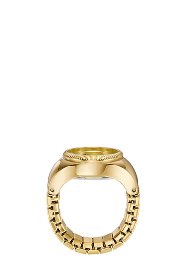 Watch Ring 15mm Two-Hand Gold-Tone Stainless Steel - Image 5