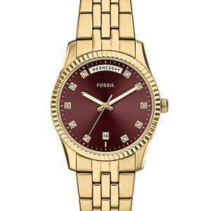 Scarlette 34mm Three-Hand Day-Date Gold-Tone Stainless Steel Watch