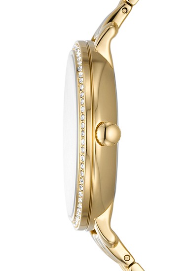 Jacqueline 36mm Sun Moon Multifunction Gold-Tone Stainless Steel Watch - Image 3