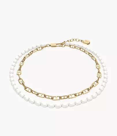 Heritage Pearl D-Link Gold-Tone Brass Multi-Strand Bracelet