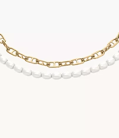 Heritage Pearl D-Link Gold-Tone Brass Multi-Strand Bracelet - Image 3