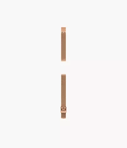 12mm Rose Gold-Tone Stainless Steel Mesh Bracelet - Image 2