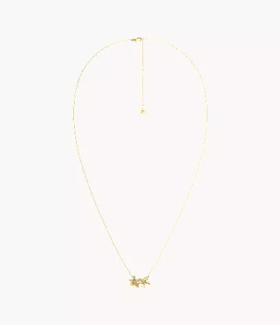 Sutton The Flower Collection Gold-Tone Stainless Steel Pendant Necklace - Image 4