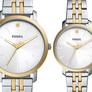 His and Her Lux Luther Three-Hand Two-Tone Stainless Steel Watch Gift Set