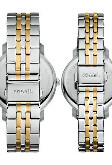 His and Her Lux Luther Three-Hand Two-Tone Stainless Steel Watch Gift Set - Image 2