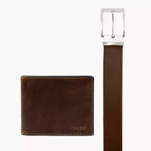 Derrick Bifold w/ Flip ID and Belt Gift Set