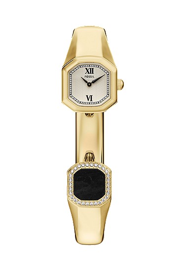 Harlow 16mm Two-Hand Gold-Tone Stainless Steel Watch Bangle