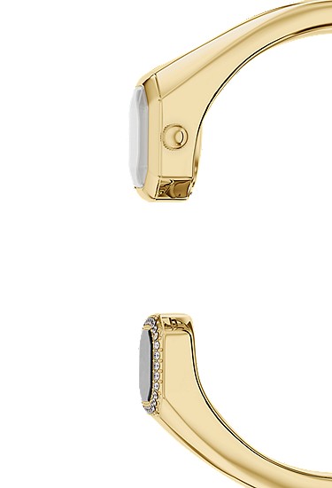 Harlow 16mm Two-Hand Gold-Tone Stainless Steel Watch Bangle - Image 4