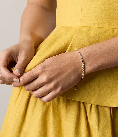 Sutton Love-All Gold-Tone Brass Heart Link Tennis Bracelet - Image 2