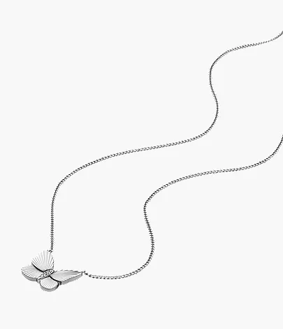 Sutton Stainless Steel Butterfly Necklace and Earrings Gift Set - Image 3